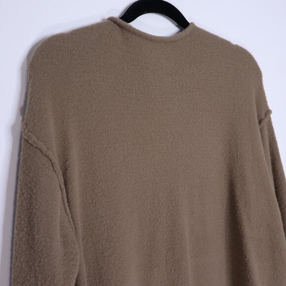 WILFRED FREE Hush Knit V Neck Sweater Shitake Chenille Plush Oversized Women's S - Picture 6 of 10